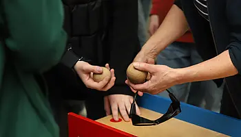 Schülerinnen und Schüler probieren unter Anleitung praktische Aufgaben aus und lernen typische Tätigkeiten aus dem Berufsalltag kennen.